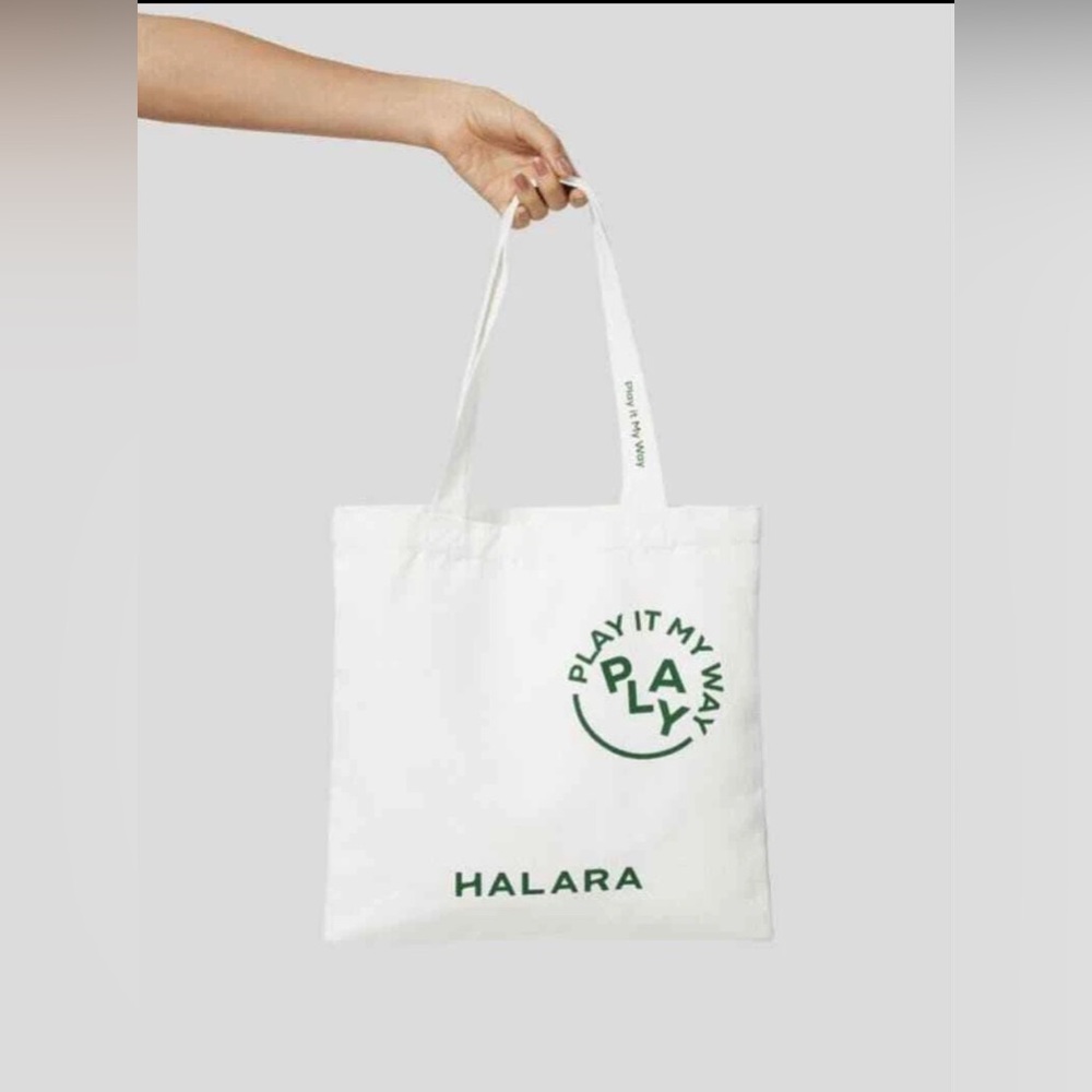 HALARA Green and White Eco-Friendly Tote Bag